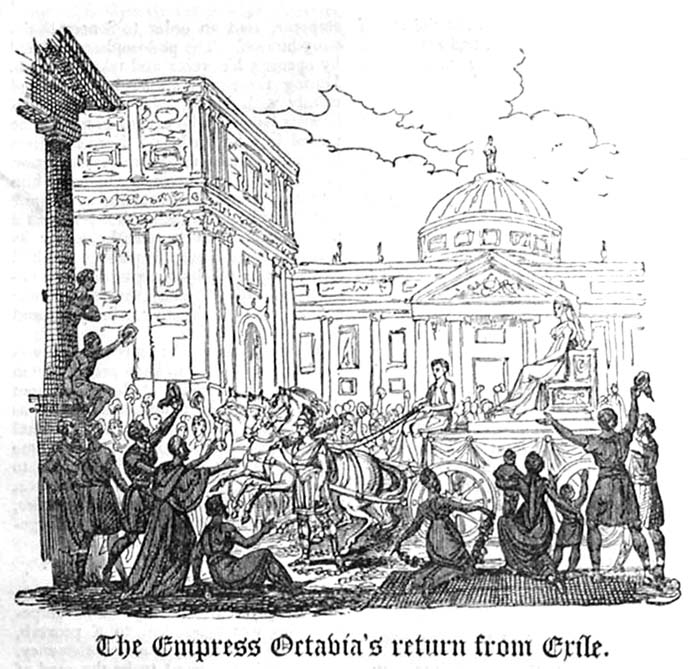 The Empress Octavia's return from Exile