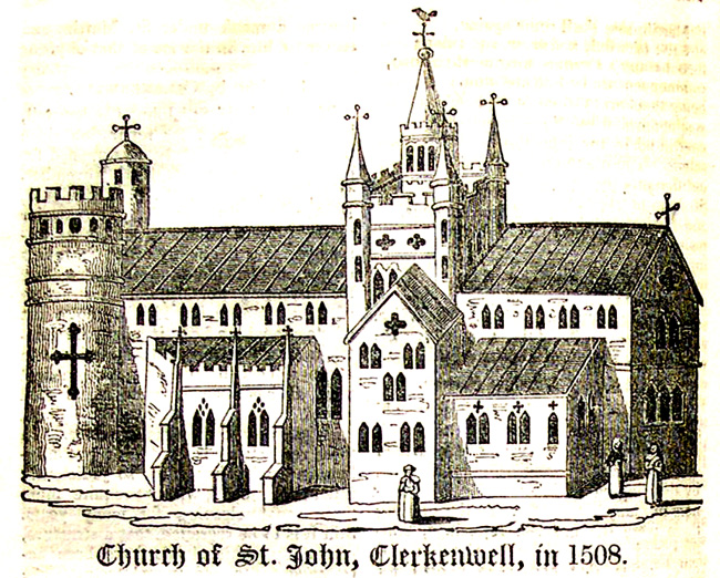Church of St. John, Clerkenwell, in 1508.