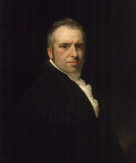 Portrait of William Hone by William Patten, 1818.  Original in National Portrait Gallery (NPG 1183); used by permission.